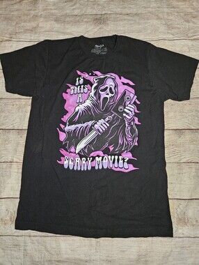 Scream ghost face horror scary movies graphic tee shirt